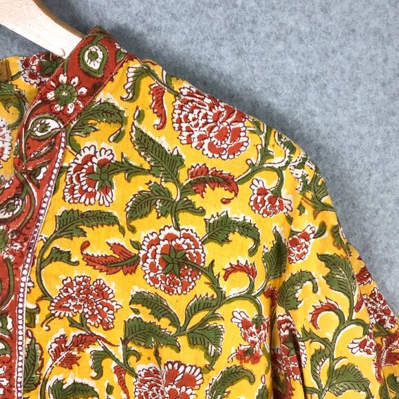 NWT Craft House Floral Made in India Tunic Top Size XXL - Picture 3 of 5